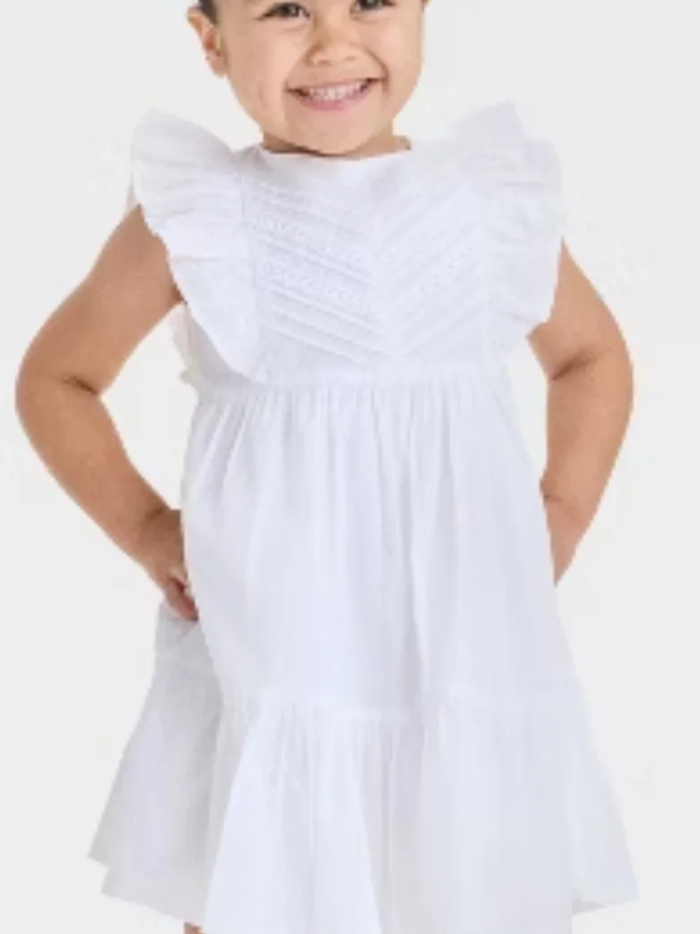OshKosh B'gosh White Ruffle Sleeve Dress